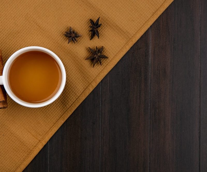 tea top view